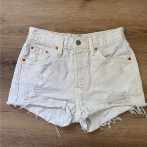 Levi's White Jean Shorts for Women